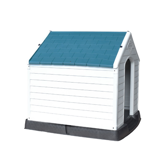 【送料無料】ドッグハウス(プラスチック製・ブルーの屋根)