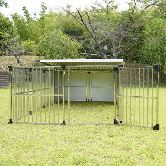 【送料無料】ドッグハウス・1坪タイプ(ステンレス製・犬舎・屋外用犬小屋・拡張タイプ)