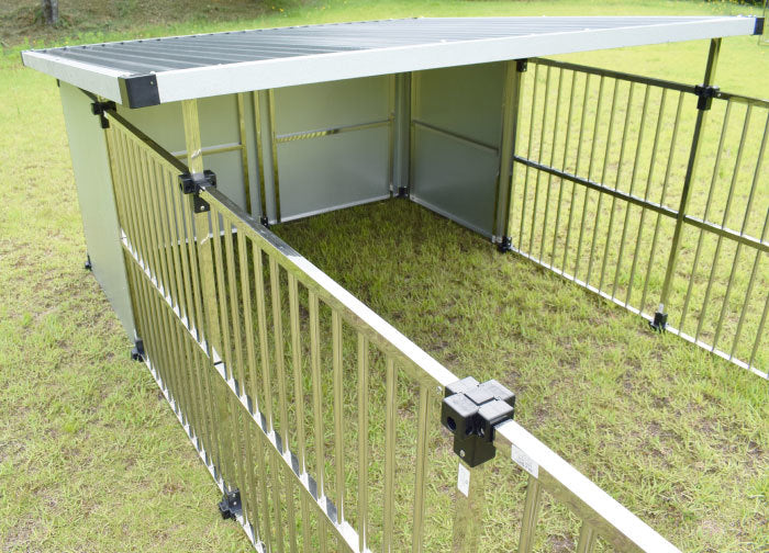 【送料無料】ドッグハウス・1坪タイプ(ステンレス製・犬舎・屋外用犬小屋・拡張タイプ)